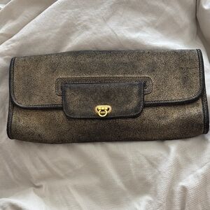 Arden B Black and Gold Clutch